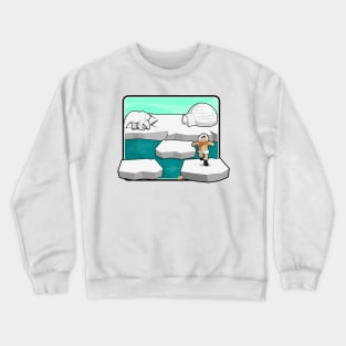 How to make an igloo with a joystick Crewneck Sweatshirt